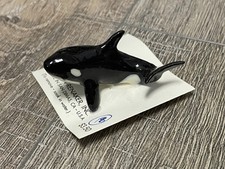 Retired 1990s Hagen-Renaker KILLER WHALE Sam ORCA Ceramic Figurine