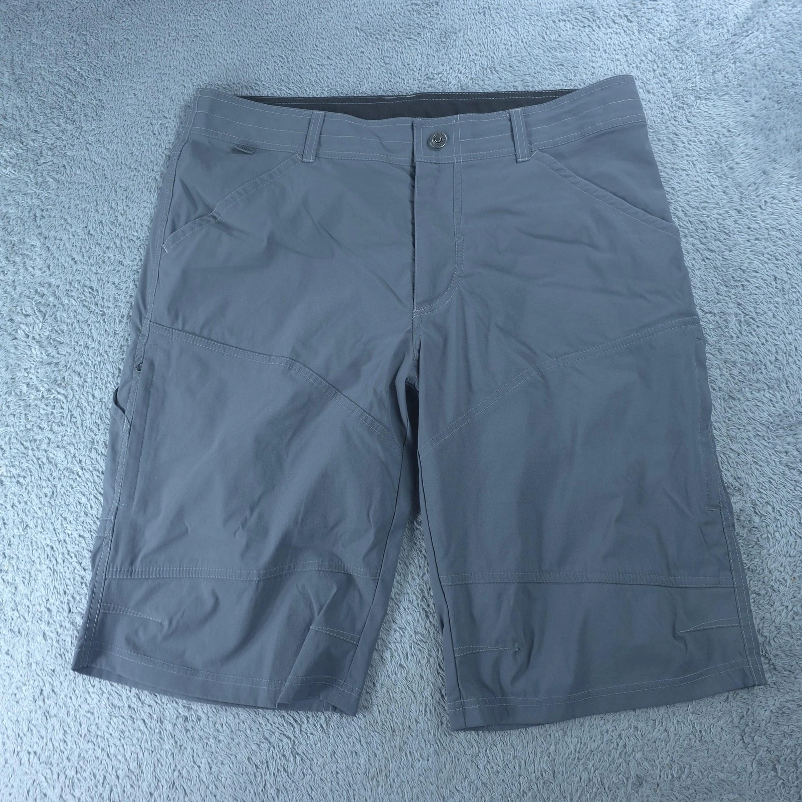 Kuhl Cargo Shorts Mens 36 Gray Nylon Stretch 11 Inseam Outdoor Hiking Casual