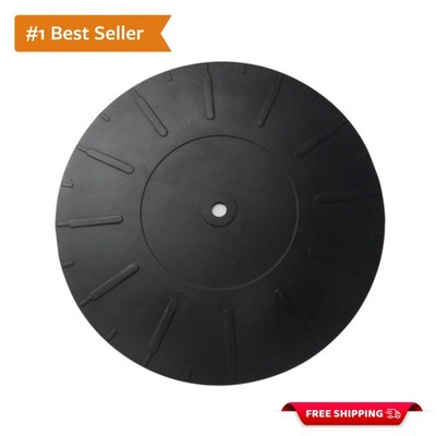 Scratch-Resistant 7-Inch Turntable Slipmat in Black - For All LP Vinyl Players