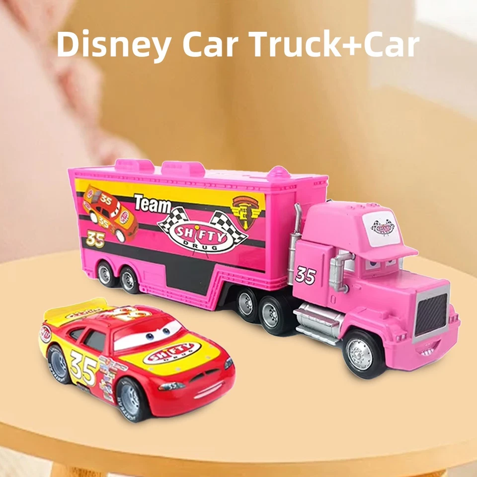 Disney Pixar Cars Lightning Toy Diecast Car McQueen Mack Haulers Truck Racers~ Foto 2 de 4
