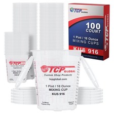 16-ounce 1 Pint Paint Epoxy Mixing Cup Calibrated Ratios - 100 Cups12 Lids 16-ounce 1 Pint Paint Epoxy Mixing Cup Calibrated Ratios - 100 Cups12 Lids