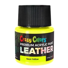 Neon Yellow Premium Acrylic Leather Shoe Paint, 2 oz - Sneakers, Jackets, Bags