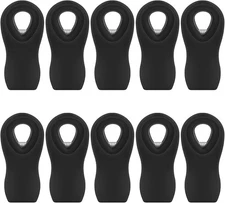 Magnetic Chip Clips, 10 Pack Plastic Bag Clips with Magnet, 2 inches, Black 