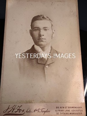 Jüngerer Mann J.F.Fox A&G Taylor Studio Kabinett Karte Foto