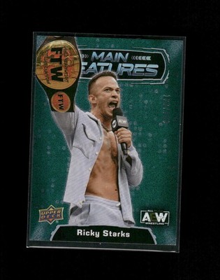 2022 Upper Deck AEW Ricky Starks #MF-33 Main Features Green /199