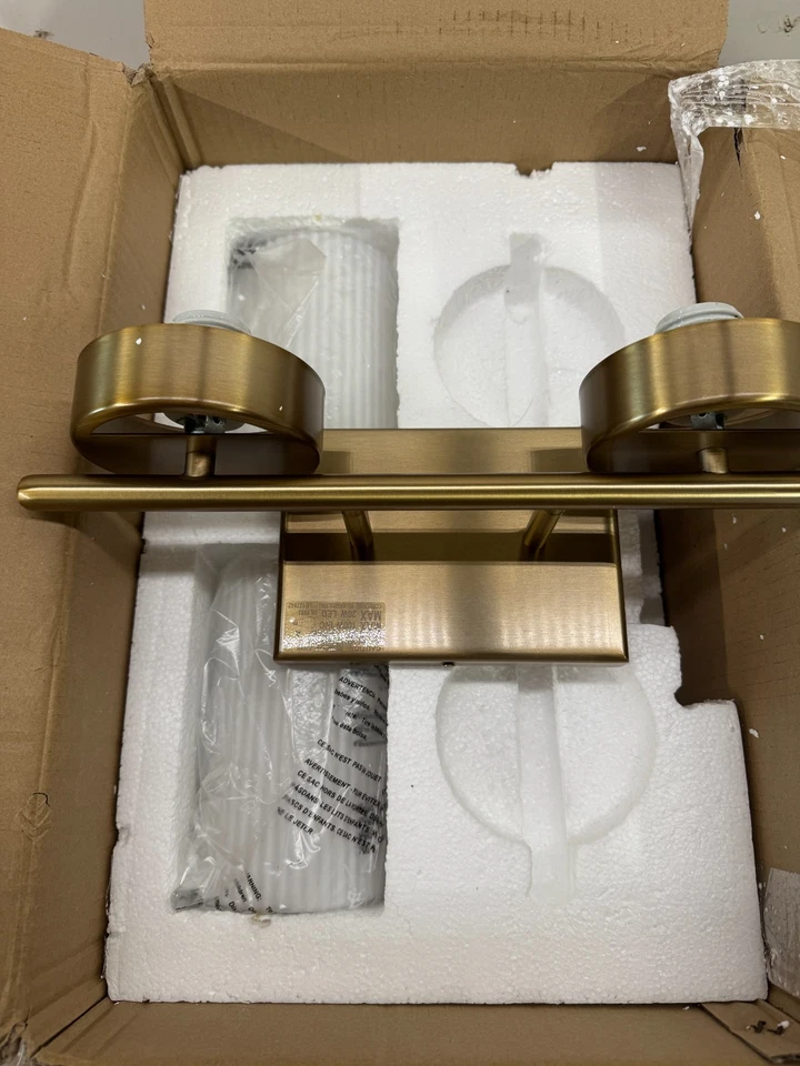 Kichler 55111BNB Ciona 2 Light Bathroom Vanity Light, Brushed Natural Brass - Image 4 of 4