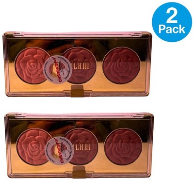 Milani Rose Powder Blush Trio Palette 02 Floral Fantasy 0.42oz 2 Pack New
