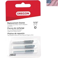 Set of 3 Fine Grit 5/32-Inch Chainsaw Sharpening Stones for Precision Edge