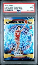 2024 PANINI PRIZM FIREWORKS GOLD #6 ZACCHARIE RISACHER RC /10 PSA 9