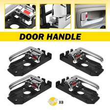 4x Interior Door Handle Driver Passenger Chrome For 2004-09 KIA Spectra Spectra5