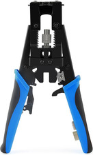 Coax Cable Crimper, 3 in 1 Multifunctional Compression Adjustable Tool for F BNC