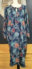 Gap Women's Boho Midi Dress Size 2X Floral Light Weight 3/4 Sleeves Relaxed Fit