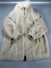 Vintage Gallery Faux Fur Coat With Hood USA Made Size 4