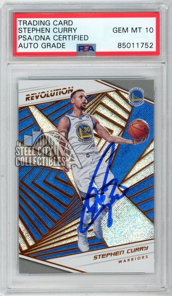 Stephen Curry 2018-19 Panini Revolution Autograph Card #96 PSA/DNA 10