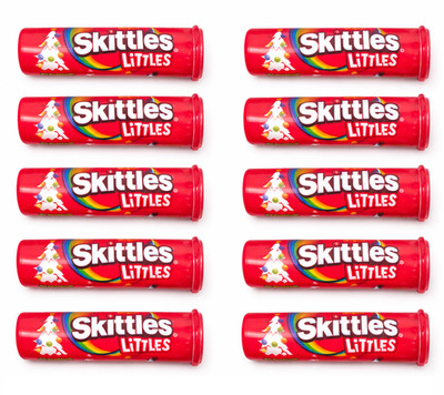 10 Pack Skittles Littles Original Chewy Candy, Share Size, 1.9 oz Mega Tube