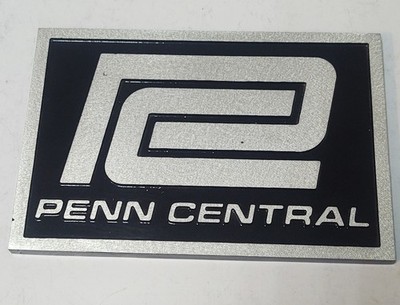    Cast PCRR  ''PENN CENTRAL'' Railroad Engine Sign Plate Plaque Emblem