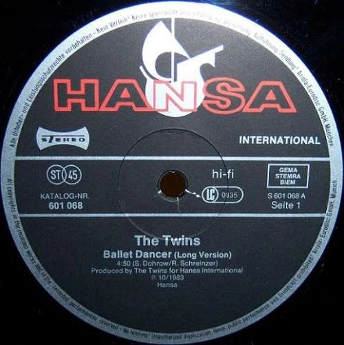 The Twins Ballet Dancer Club Mix 12" Maxi Vinyl Schallplatte 198 - Bild 3 von 4