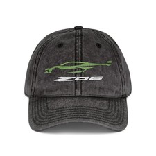 Green C8 ZO6 Retro Racer Cap  Embroidered Vintage Hat