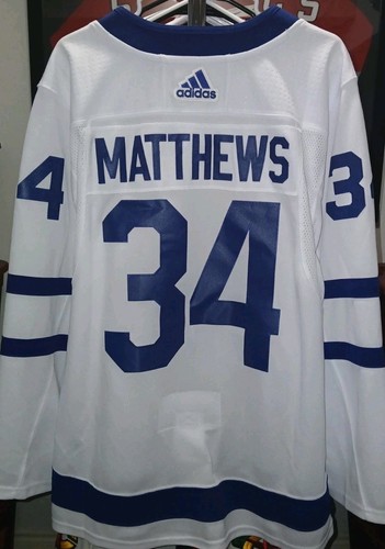 #34 Auston MATTHEWS Toronto MAPLE LEAFS Off. Lic. ADIDAS Jersey, Sz Men's 44/M