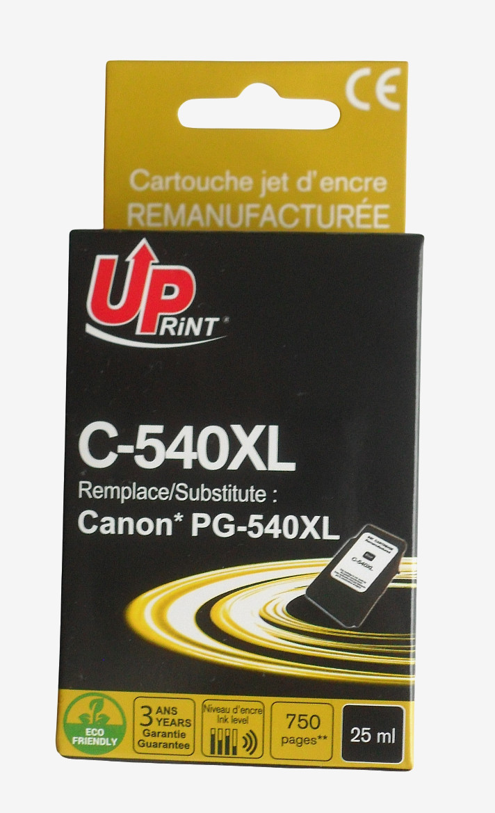 Cartouche encre UPrint PG-540 XL noir haute densité pour un texte net à chaque impression