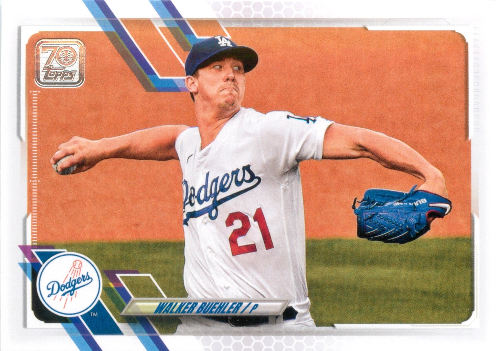 Walker Buehler 2021 Topps Series 2 70th Anniversary Card#466 Los Angeles Dodgers