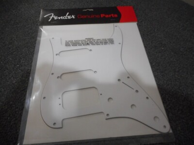 NEW - Genuine Fender H/S/S, Fat Strat Pickguard, 3-PLY WHITE, 005-0671-049
