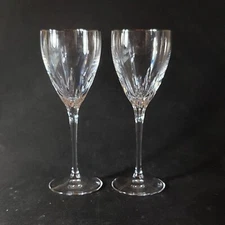 LENOX FIRELIGHT PLATINUM WINE GLASSES, Cut Lead Crystal, 7 7/8 ", 6 oz, USA, 2PC