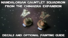 Star Wars Armada Decals for MANDALORIAN GAUNTLET SQUADRON Chimaera Expansion