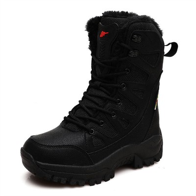 Herren Schnees tiefel Outdoor High-Top Voll Pelz ausgekleidet Wanders chuh