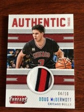 2015-16 Panini Threads Authentic Doug McDermott 3-color Jersey Patch #'d /10