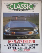 Classic & Sportscar 04/89 featuring Triumph, Alvis, AC ACE, Healey Jaguar, Lotus