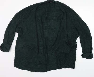 ICHI Damen Strickjacke grün V-Ausschnitt Acrylmischung Größe XS