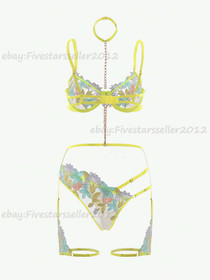 Women's Sexy Lingerie Lace Babydoll Bra Thong Set Sleepwear Underwear Nightwear