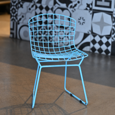 vintage Kids Size Knoll Bertoia Small Wire Chair Color: Blue | eBay