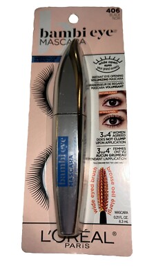 L Oréal Bambi Instant Eye Opening Waterproof Mascara 406 Black 