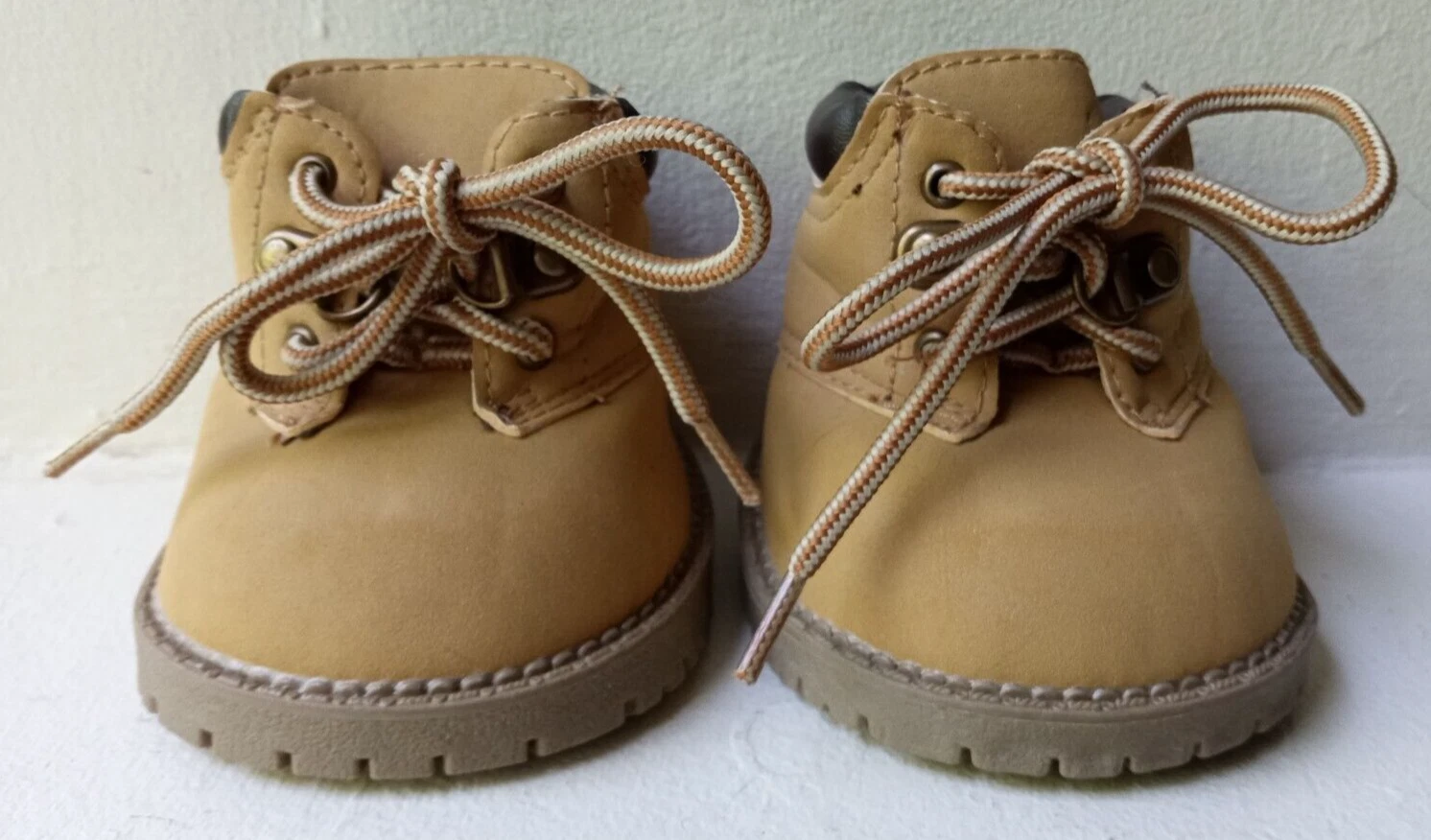 Pair of BABW Build-A-Bear Workshop Tan BOOTS Camping Fishing Outdoors Military