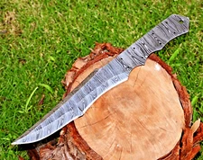 FULL TANG HAND FORGED DAMASCUS STEEL BLANK BLADE /CUSTOM MADE HUNTING KNIFE 2851