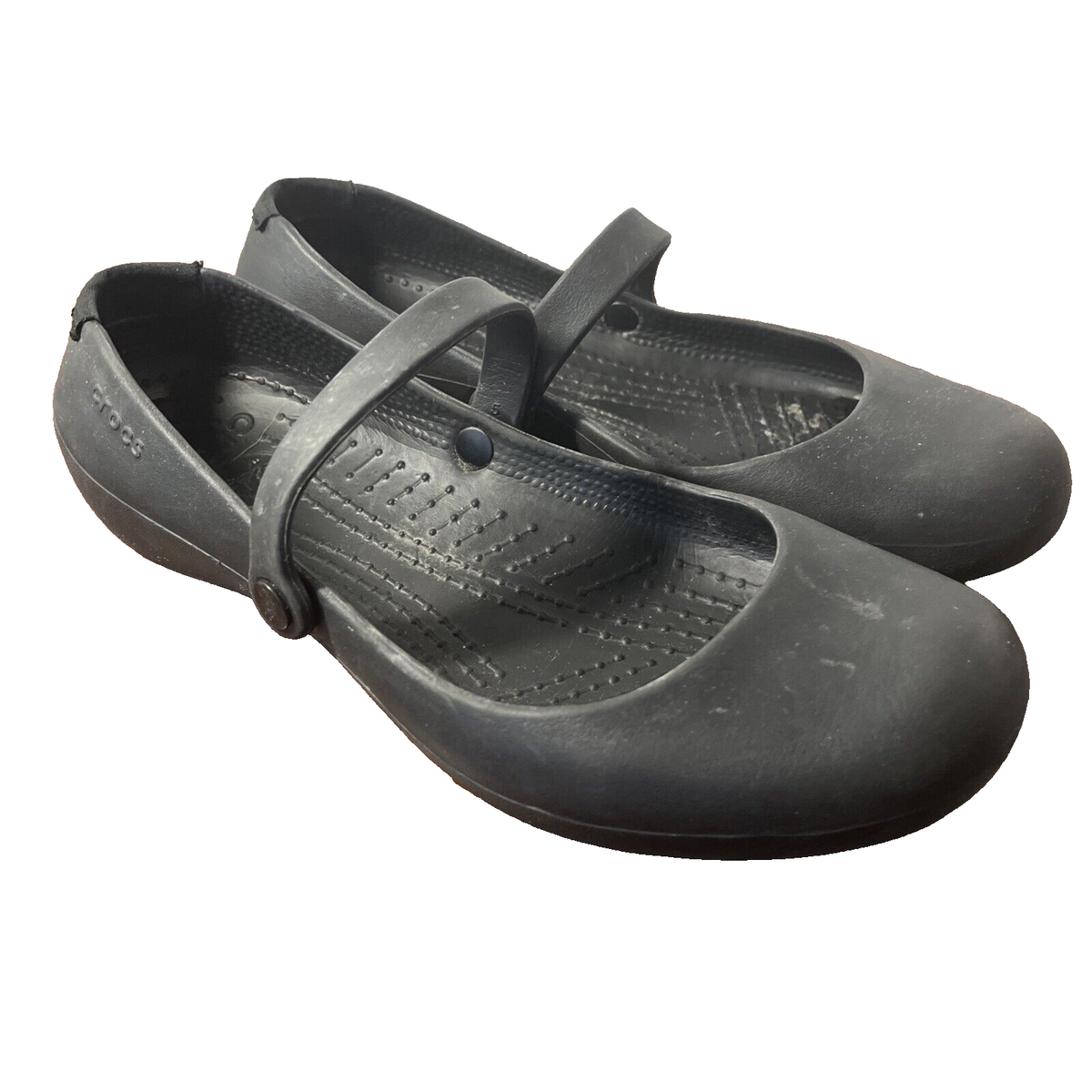 Crocs Womens Alice Mary Jane Shoes Black Slip On Comfort Slip
