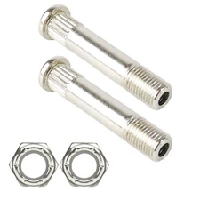 Replacement Skateboard Truck Kingpin and Nut 50mm Silver Hollow Pound In 2-Pack
