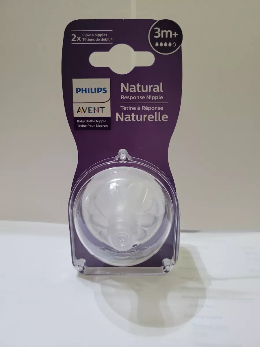 Philips Avent Natural Slow Flow Nipple for Avent Natural Bottles, 3 Month+,  2-Pk