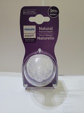 Philips Avent Natural Slow Flow Nipple for Avent Natural Bottles, 3 Month , 2-Pk