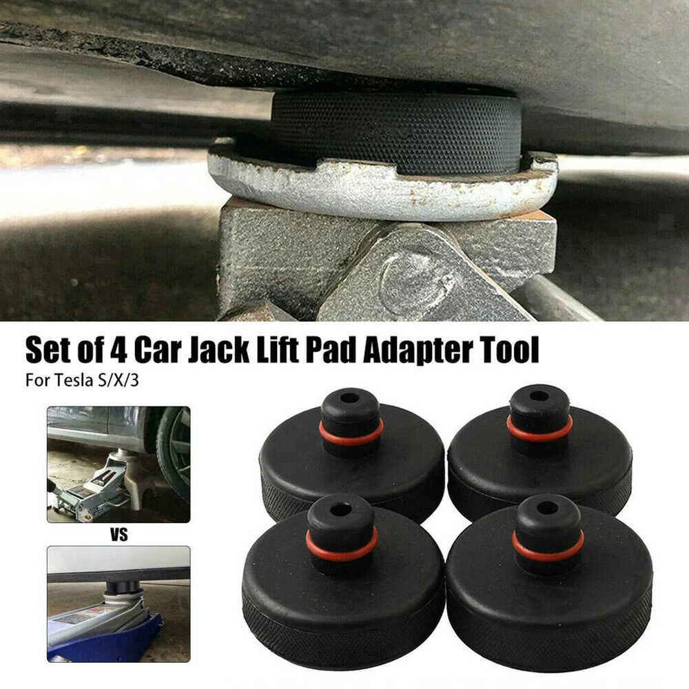 4PCS Heben Jack Gummi Adapter Pads Steht für Tesla Modell 3/S/X/Y mit  Lagerung fall Zubehör für Tesla Fahrzeuge