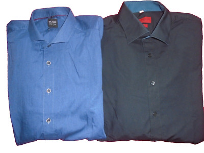 OLYMP Level 5 Five, Finshley & Harding Slim Fit 2 x Hemd,   Größe 43 / 17 /XL