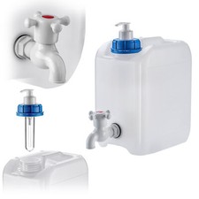 KADAX Wasserkanister mit Ablasshahn, Wasserauslauf und Seifenspender, 5L