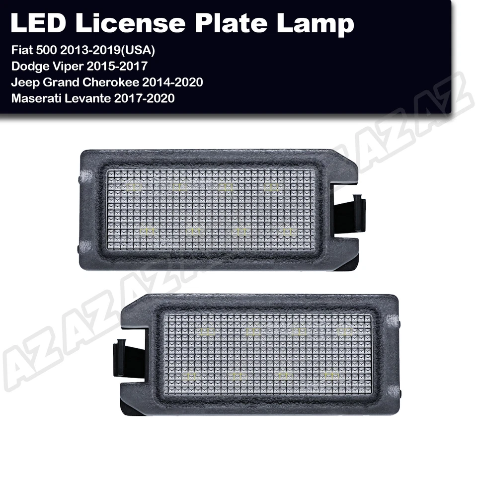 For Jeep Grand Cherokee Compass Patriot Fiat 500 Dodge LED License Plate Lights - Image 3 of 4