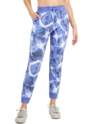 IDEOLOGY Women's Radial Marks Slim Fit Jogging Pants XL X-Large Tie Dye Purple