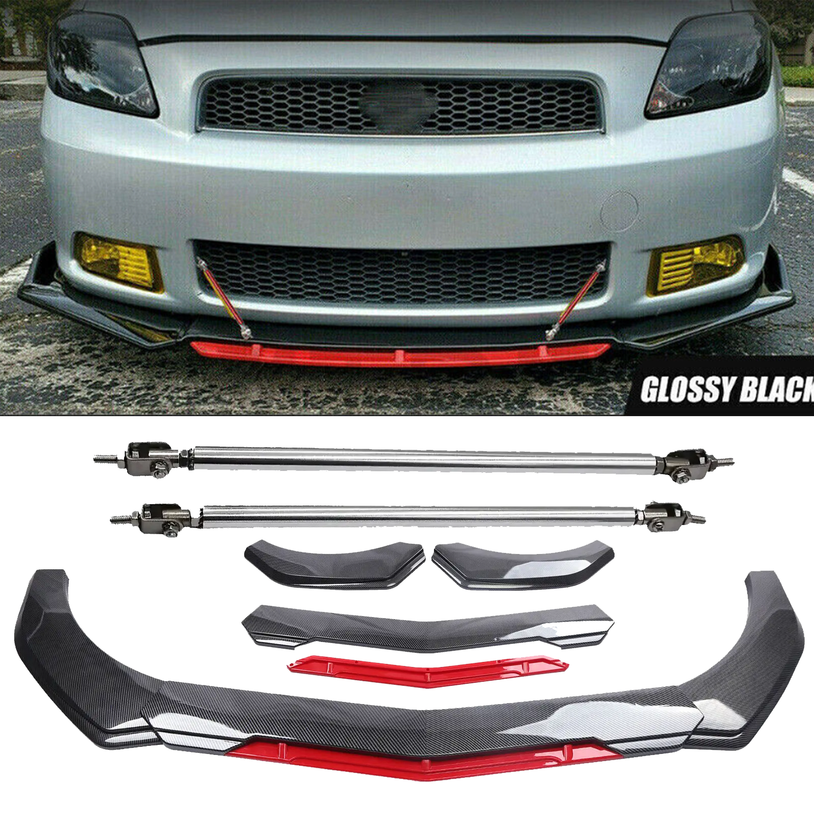 Carbon Fiber Front Bumper Lip Spoiler Splitter for Scion tC xB
