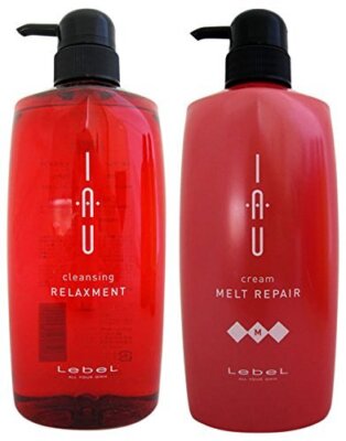 Lebel IAU Cleansing Relaxment Shampoo 600ml & Cream Melt Repair Treatment 600ml 
