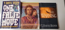 T. DAVIS BUNN Lot of 3 PB, The Warning, One False Move, The Ends of the Earth