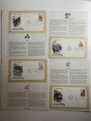 1987 US FDC FIRST DAY COVERS AMERICAN WILDLIFE SET OF 42 WITH INFO
